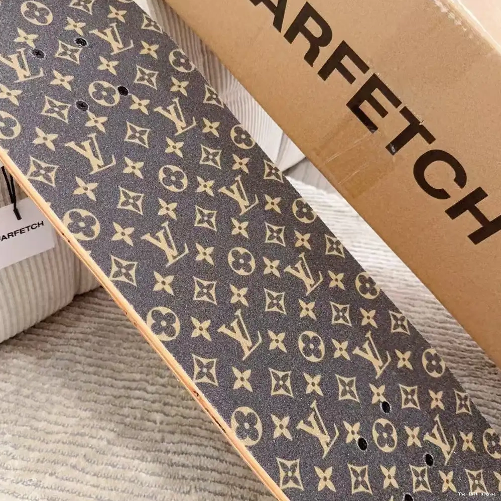 LV SKATEBOARD BROWN MONOGRAM CUSTOM 0523